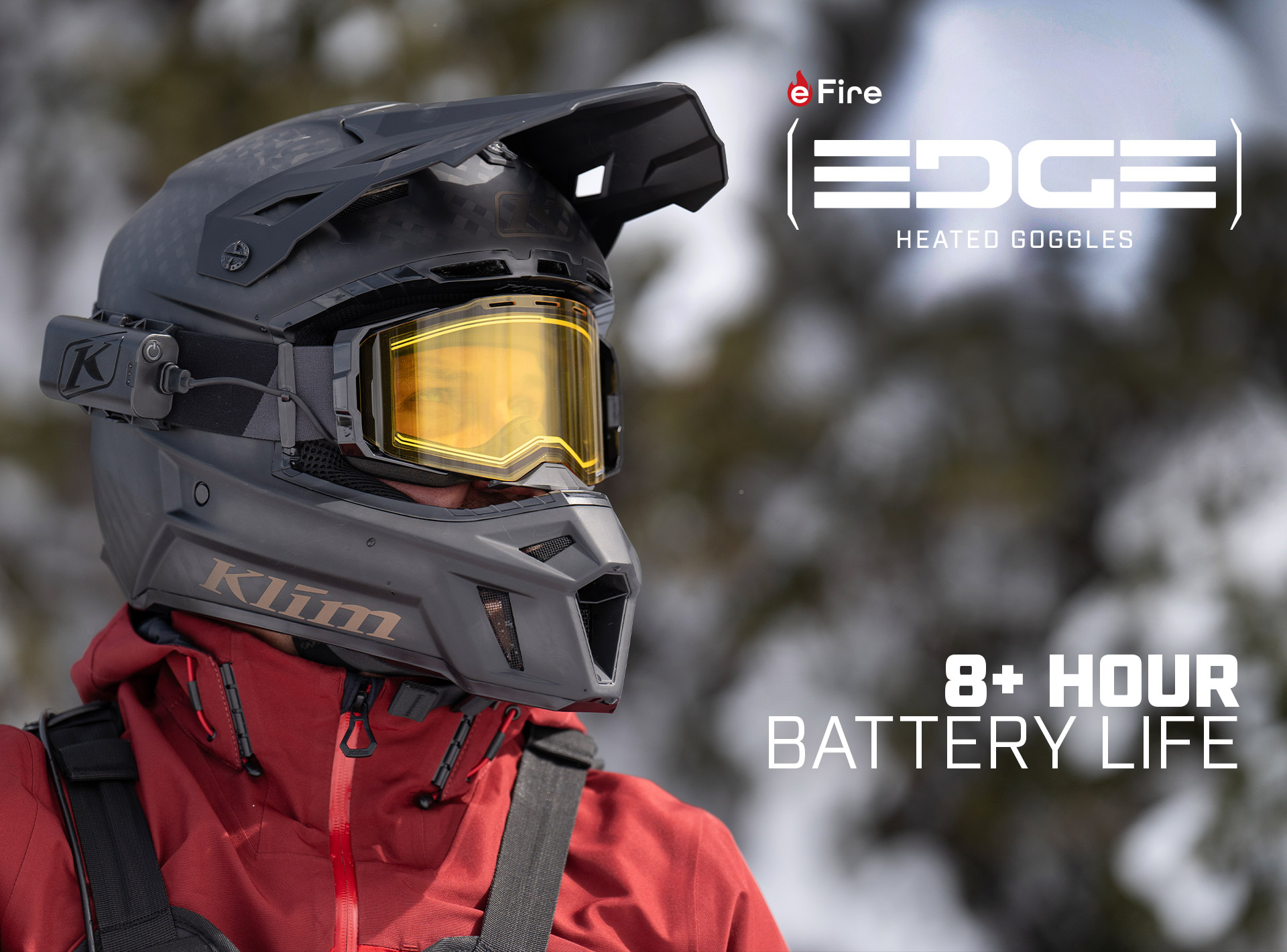 Klim Edge eFire Heated Goggle | Oktan Fritid - Oktan Fritid Bodø